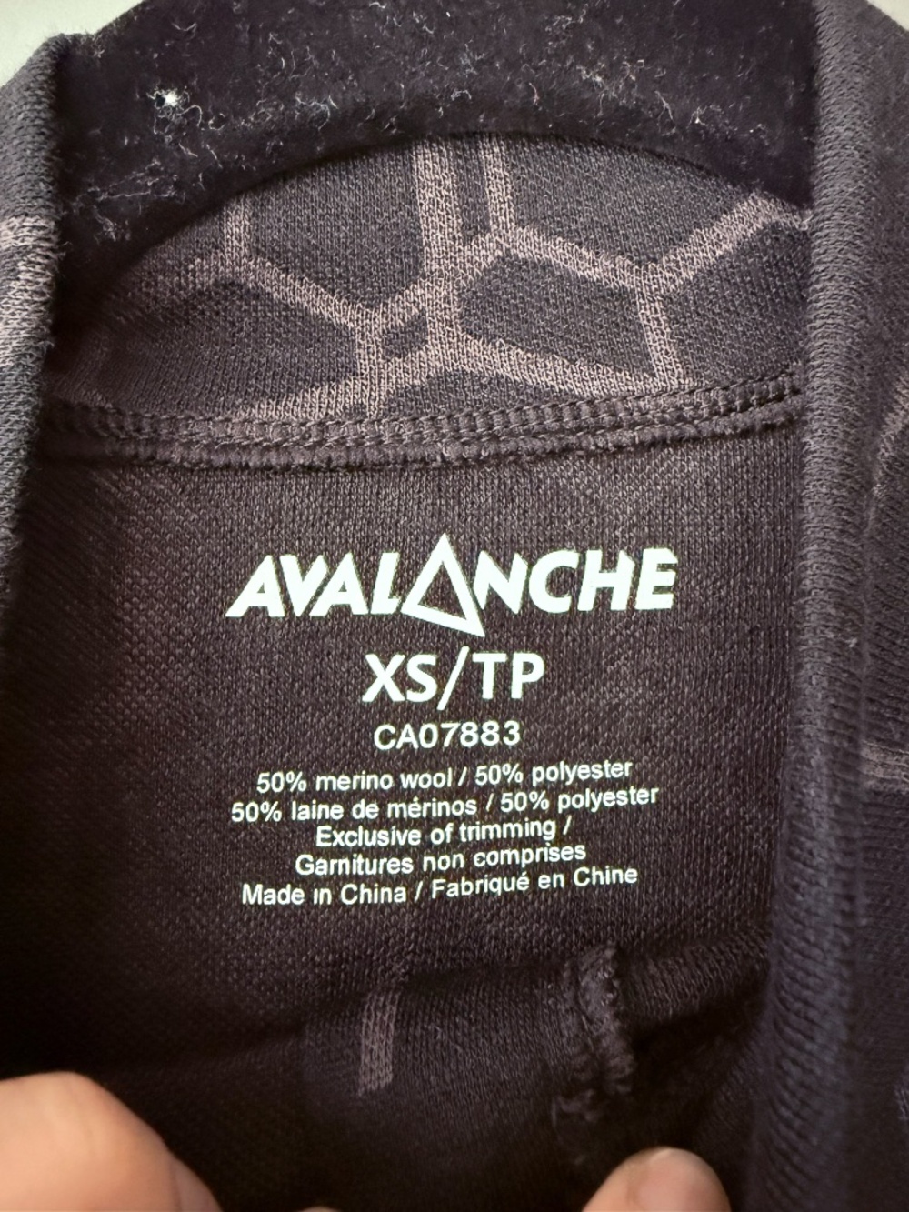 NWOT Avalanche 50% Wool Ski Base Layer / Undershirt Size XS/S Never worn - Picture 5 of 8